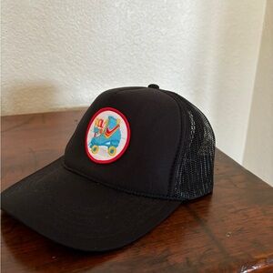 Women’s Black Trucker Hat with Fun Patch